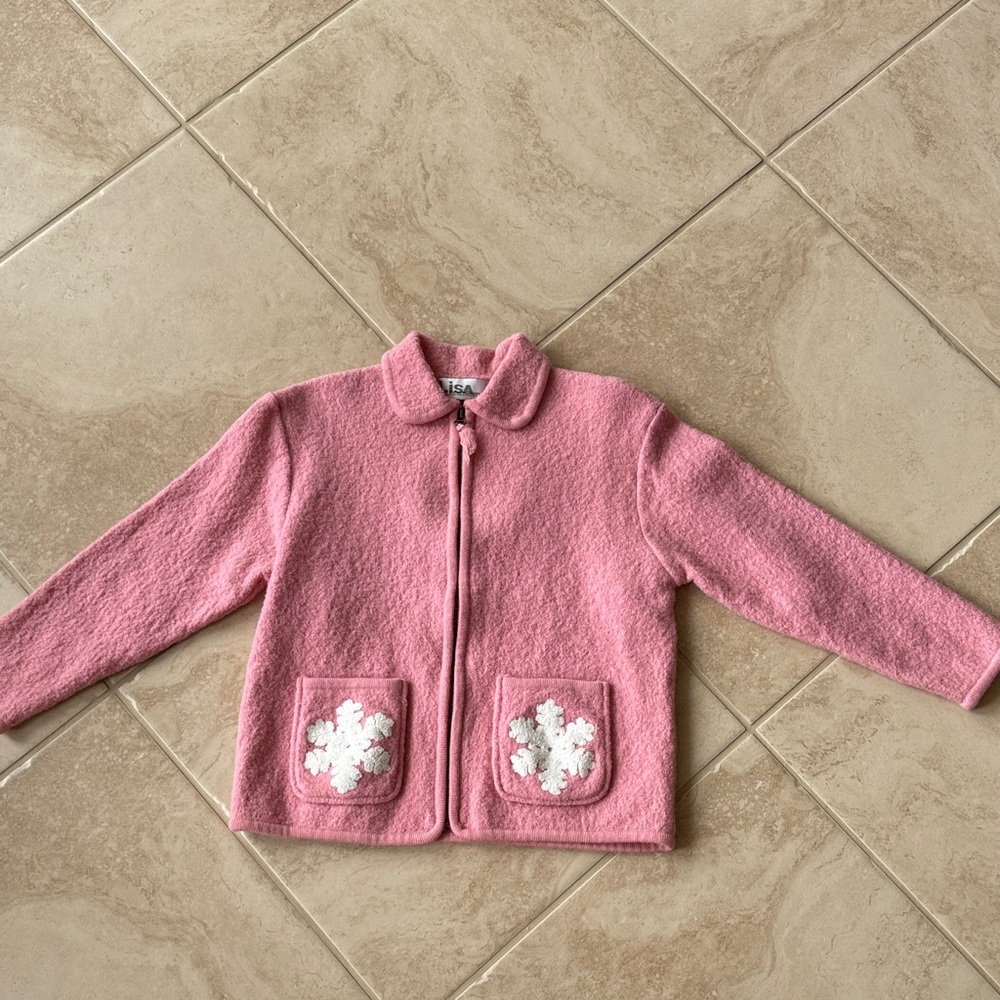 Lisa International Pink Snowflake Jacket
